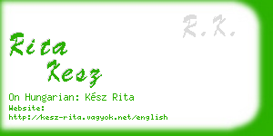 rita kesz business card